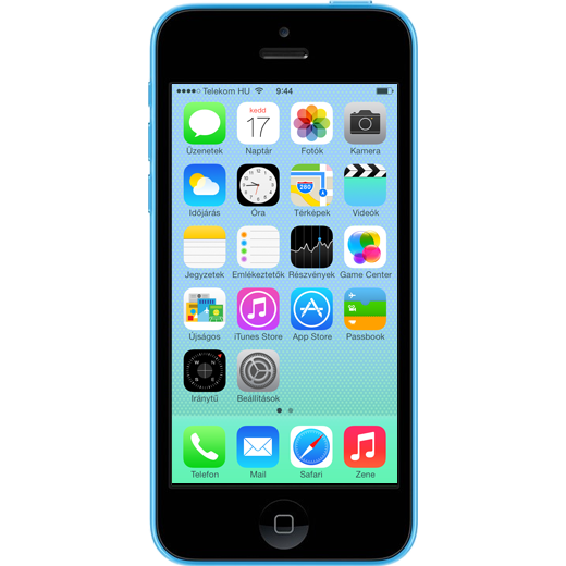 Apple iPhone 5c beállításának kijelzője